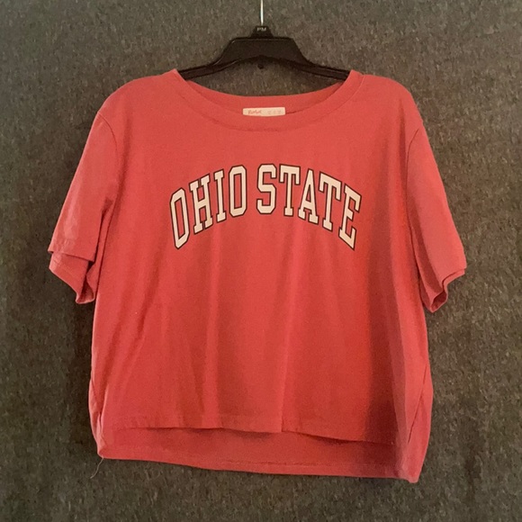 ROMWE Tops - Ohio State cropped T-Shirt